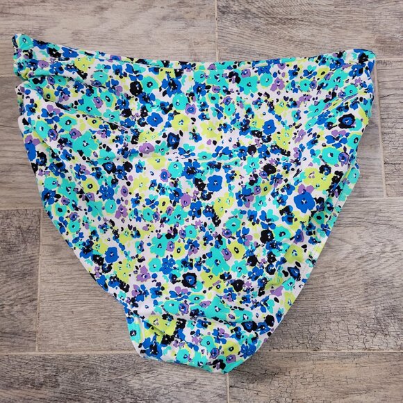 Anne Cole Bikini Bottoms Women's XS Swim 3-Way Blue Floral Tankini Swimsuit NWT - Picture 3 of 7